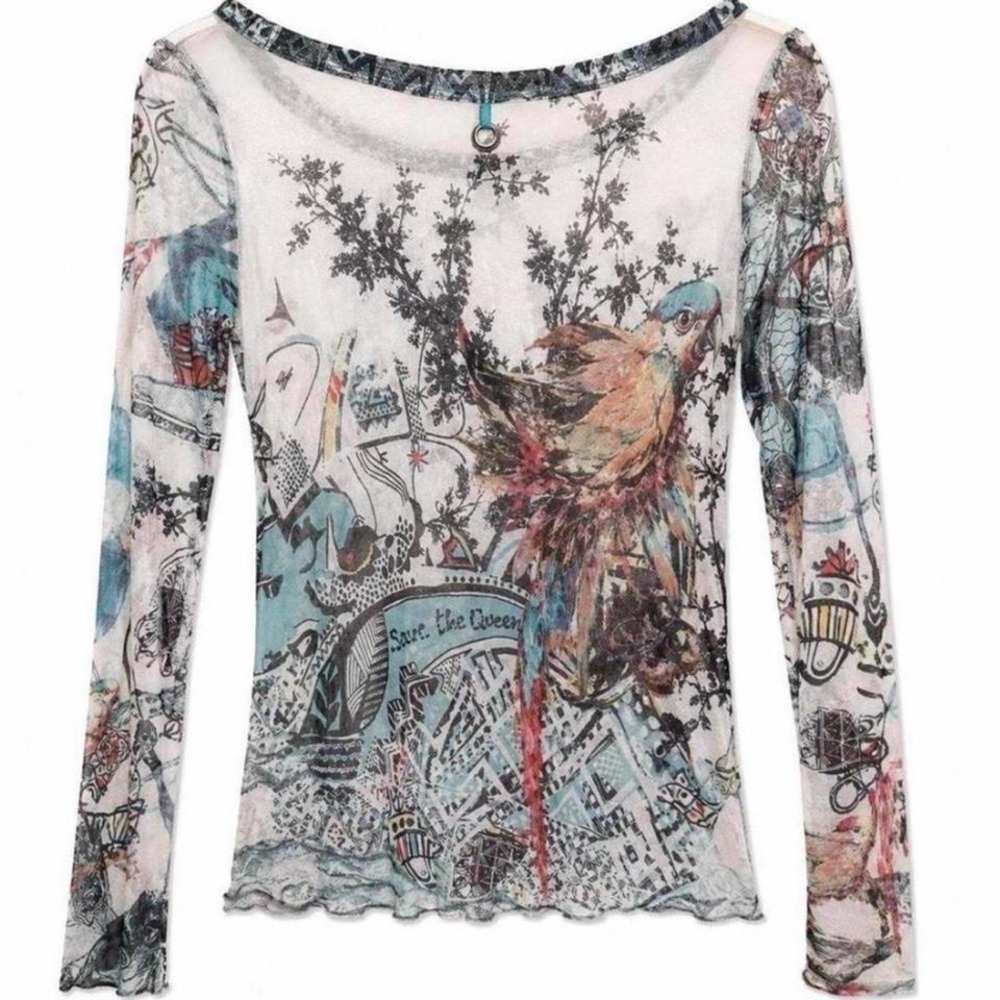 Save the Queen Mesh Top